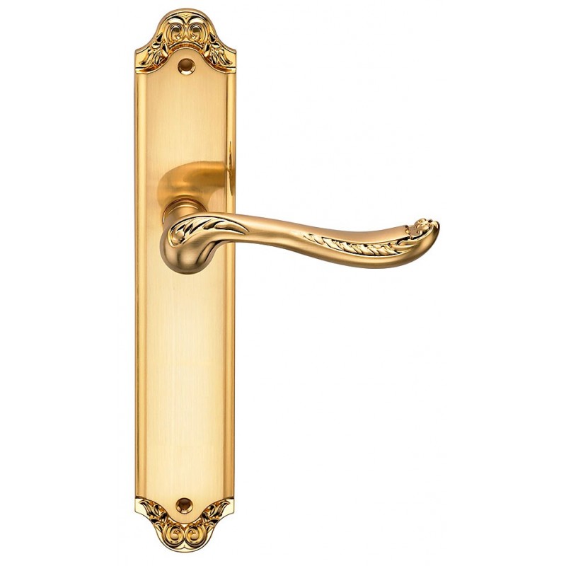 Ручка дверная ACANTO S. GOLD (CL) мат. золото под ключ. цилиндр 513042